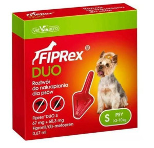 Fiprex Duo S na pchły kleszcze dla Psa 2-10kg