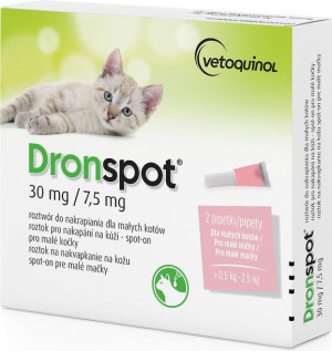 Dronspot dla małych Kotów 0,5-2,5 kg krople na robaki wewnętrzne