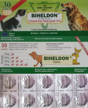 Biheldon Odrobaczanie Psa Kota - 10 tabletek