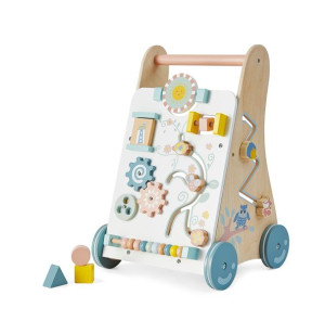 Drewniany chodzik pchacz wózek edukacyjny ECOTOYS