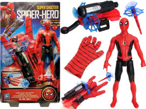 Strzelająca Rękawica WYRZUTNIA SPIDERMAN + Figurka