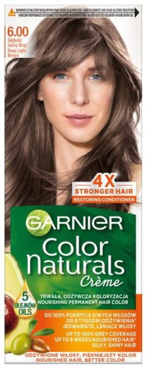 Garnier Color Naturals Krem koloryzujący nr 6.00 Głęboki Jasny Brąz