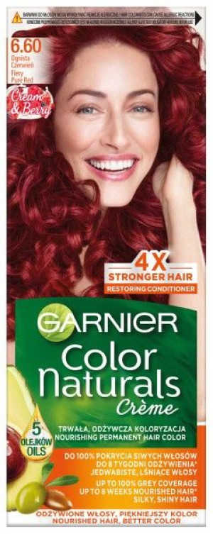 Garnier Color Naturals Krem koloryzujący nr 6.60 Ognista Czerwień