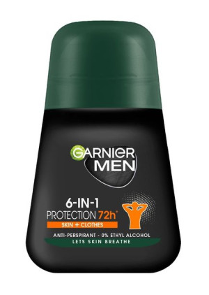 Garnier Men Dezodorant 6in1 Protection 72h Skin+Clothes 50ml