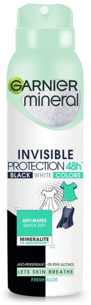 Garnier Dezodorant Invisible Protection 48h Fresh Aloe Black,White,Colors