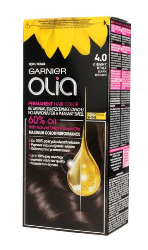 Garnier Olia Farba do włosów nr 4.0 Ciemny Brąz