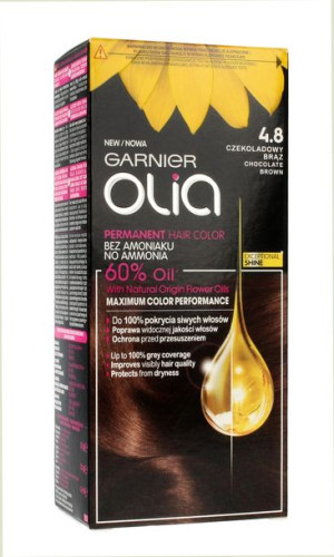 Garnier Olia Farba do włosów nr 4.8 Czekoladowy Brąz