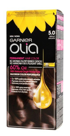 Garnier Olia Farba do włosów nr 5.0 Brąz
