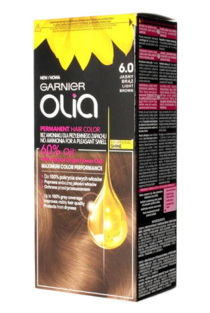 Garnier Olia Farba do włosów nr 6.0 Jasny Brąz