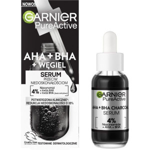 Garnier Pure Active Serum przeciw niedoskonałościom AHA+BHA+Węgiel 30ml