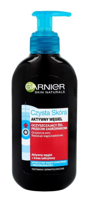 Garnier Czysta Skóra Aktywny Węgiel Żel oczyszczający 150ml