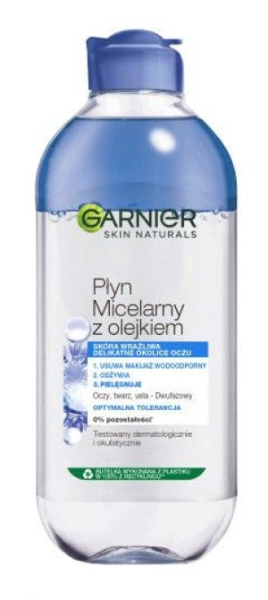 Garnier Płyn micelarny pielęgnujący dwufazowy z bławatkiem  400ml
