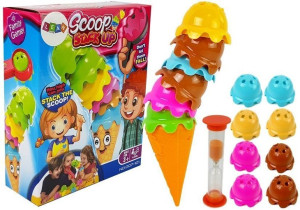Gra Zręcznościowa Lody w Wafelku Kolorowa Piramidka Ułóż Wieżę Dla Rodziny