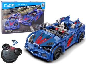 Klocki Konstrukcyjne Auto Sportowe Niebieskie Wyścig 585 Elementów
