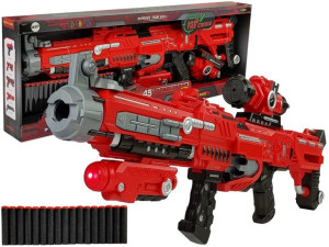 Duży Pistolet Na Piankowe Naboje Laser Celownik Dźwięk Zasięg 45 m  75cm Dł