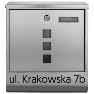 Skrzynka Pocztowa Na Listy Nierdzewna + Numer Domu
