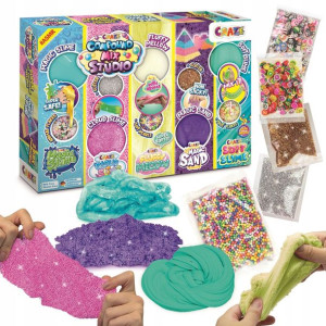 Zestaw Piasek Kinetyczny Slime Ciastolina Wata Mix