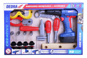Wiertarko-wkrętarka Zabawka Duży Zestaw Dedra