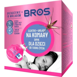 Bros Elektro, na komary dla dzieci, urządzenie + wkłady, 1 szt.