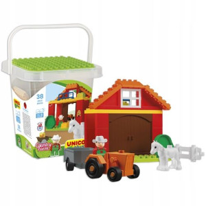 Klocki Farma Traktor Gospodarstwo Rolne UNICO 38el