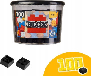 Klocki konstrukcyjne Blox 100 sztuk Czarne 2x2