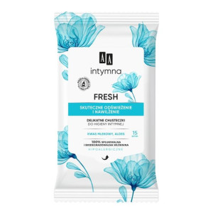 AA Intymna Delikatne Chusteczki do higieny intymnej Fresh 15szt