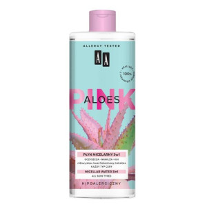 AA Pink Aloes Płyn micelarny 3w1 do każdego rodzaju cery 400ml