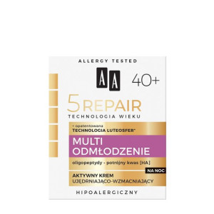 AA 40+ Multi Odmłodzenie Aktywny Krem ujędrniająco-wzmacniający na noc 50ml