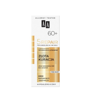 AA 60+ Złota Kuracja Krem napinająco-odżywczy pod oczy 15ml