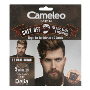 Cameleo Men Grey Off farba do włosów, brody i wąsów 5.0 Light Brown 2x15 ml
