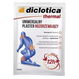 Diclotica Thermal, uniwersalny plaster rozgrz. na bóle kręgosłupa rozmiar M