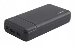Powerbank 20000 mAh LED z kablem MicroUSB 2x USB-A