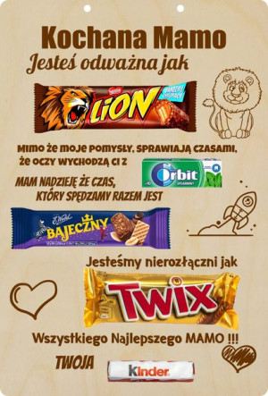 Tabliczka na słodycze prezent na dzień mamy matki ojca taty - grawer