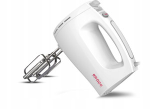 Mikser Ręczny Brock 300w Biały Turbo + Mieszadła