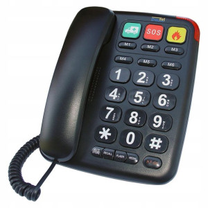 Telefon stacjonarny przewodowy Dartel LJ300 czarny