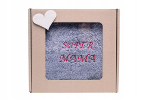 Ręcznik zestaw SUPER MAMA dzień mamy gotowy zestaw