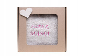 Ręcznik zestaw SUPER MAMA dzień mamy gotowy zestaw