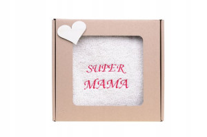 Ręcznik zestaw SUPER MAMA dzień mamy gotowy zestaw