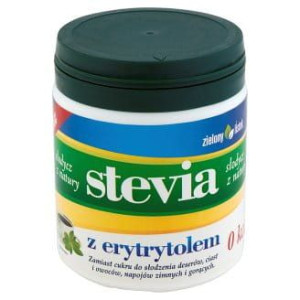 ZIELONY LISTEK STEVIA Słodzik z erytrytolem 140 g