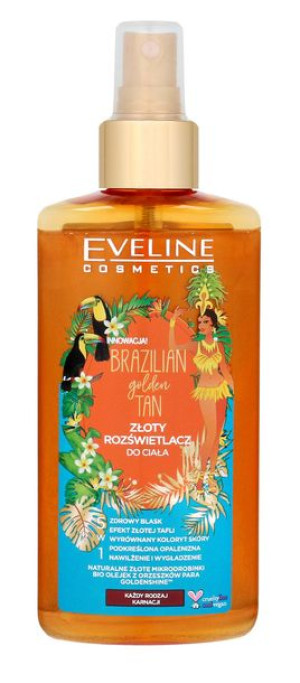Eveline Tan Złoty Rozświetlacz do ciała 5w1 150ml