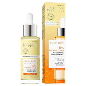 Eveline Serum Shot Kuracja rozświetlająca 15% Witamina C+Cg 30ml