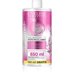 Eveline Facemed+ Hialuronowy Płyn micelarny 3w1 cera bardzo wrażliwa 650ml