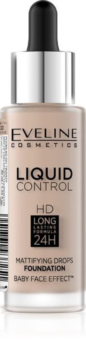 Eveline HD Podkład do twarzy z dropperem nr 020 Rose Beige