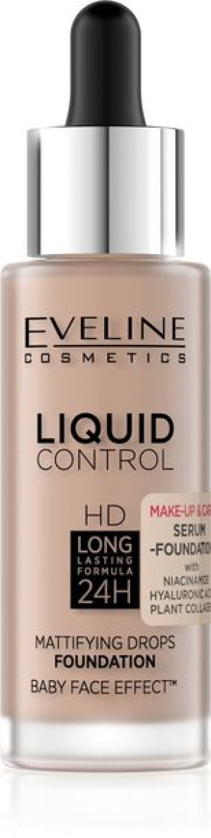 Eveline HD Podkład do twarzy z dropperem nr 035 Natural Beige