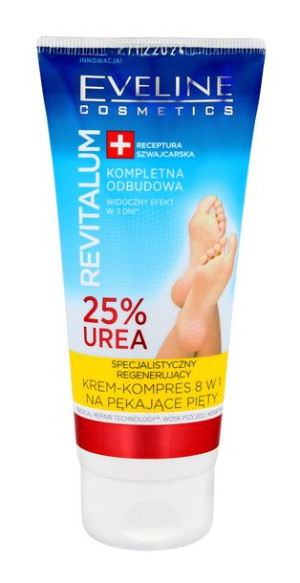 Eveline 25% Urea Krem-kompres regenerujący 8w1 na pękające pięty 100ml
