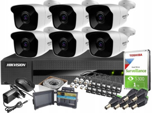 Zestaw do monitoringu Hikvision 6x Kamera FullHD