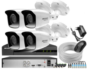 Zestaw monitoringu zewnętrznego 4x kamera FullHD
