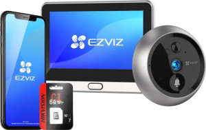 Kamera Wizjer do drzwi WiFi Aplikacja DP2C + karta