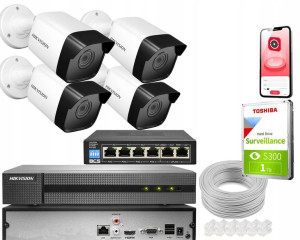 Zestaw kamer IP Hikvision 4Mpx PoE