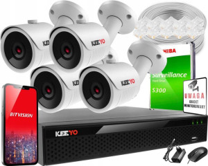 Zestaw do monitoringu IP 5MPx Podgląd zdalny 1TB